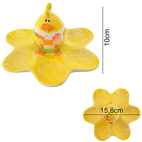 My-goodbuy24 Portauovo per 6 uova in ceramica di