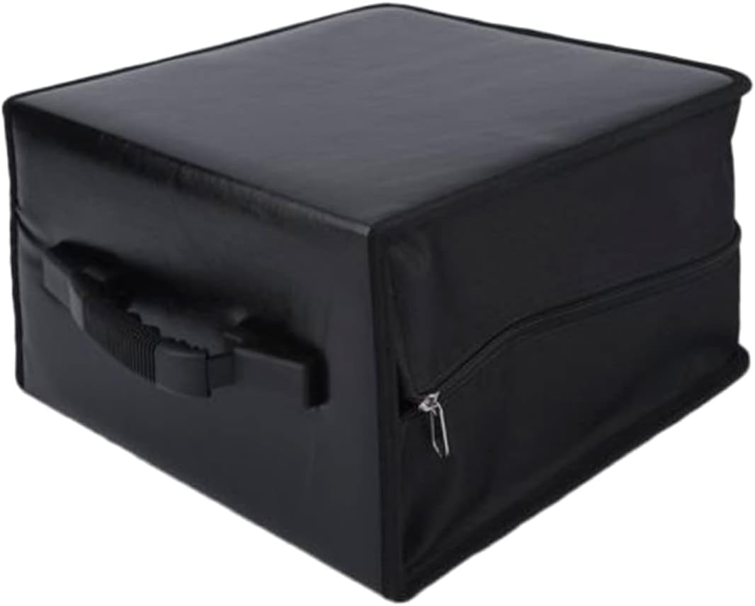 Discs Portable Cd DVD Holder Case Large Capacity Media Storage Bag for Home Office Travel Easy Organization Comfortable Handle Zipper Closure Black