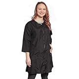 Mane Caper Unisex 3/4 Sleeve Black Styling Jacket, Fashionable and Professional Complete Coverage, Two Front Pockets, Light Weight Extra Protection (2X-Large, Black)