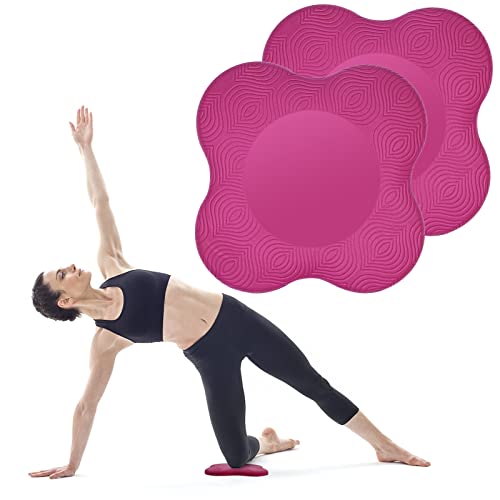 GoYonder Yoga Knee Pads 2 Pack, Yoga Knee Cushion Thick, Exercise Pads for Knees Elbows Wrist Hands Head Foam Pilates Kneeling pad