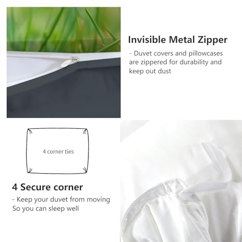 Ropa de cama suave antiarrugas con cremallera para evitar edredones sueltos 7