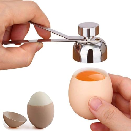 Pubiao Stainless Steel Egg Topper Egg Opener Kitchen Gadget for Raw or Soft Hard Boiled Egg Dishwasher Safe