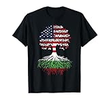 Bulgarian Roots American Grown Tree Bulgaria Flag Art Gift T-Shirt