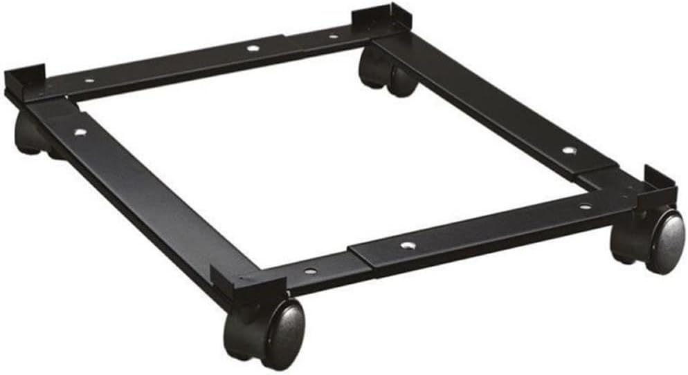 Scranton & Co Traditional Adjustable Metal File Caddy for Letter or Legal Size File Cabinets, with 4 Casters, Simple Assembly, in Black Finish