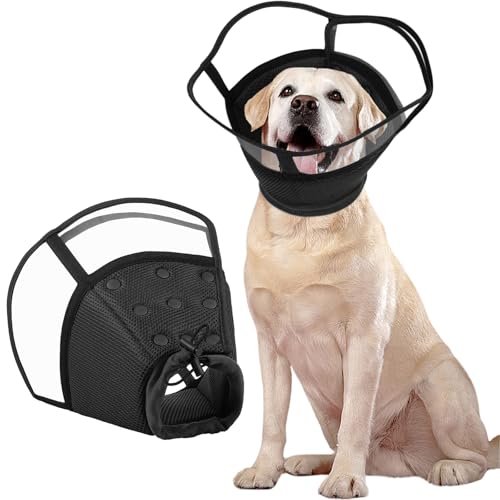 Image of Kuoser Dog Cone Collar After Surgery, Soft Cone for Dogs to Stop Licking, L | Breathable Dog Recovery Collar Comfortable Elizabethan Collars, Adjustable Protective Pet Cones for Small Medium Large Dogs