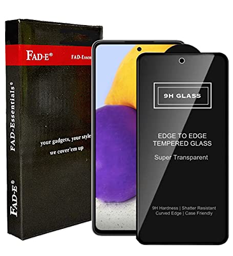 Image of FAD-E Tempered Glass Screen Protector Guard for Samsung Galaxy A72 (Transparent), Edge to Edge Full Screen Coverage