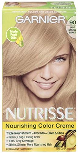 Garnier Nutrisse Nourishing Color Creme, Light Natural Blonde [90] 1 ea (Pack of 4)