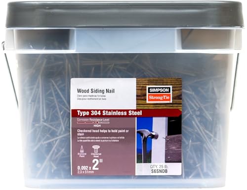 Simpson Strong-Tie S6SNDB Wood Siding Nail — 2 in. x .092 in. Type 304 Stainless Steel (25 lb.)
