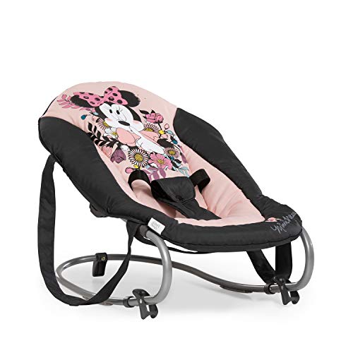 hauck Babywippe Rocky für Babys ab Geburt bis 9 kg, Einhändig Verstellbare Rückenlehne, Schaukelfunktion und Wippfunktion, Leicht Tragbar mit Tragegriff, 3-Punkt-Gurt (Disney Minnie Sweetheart)