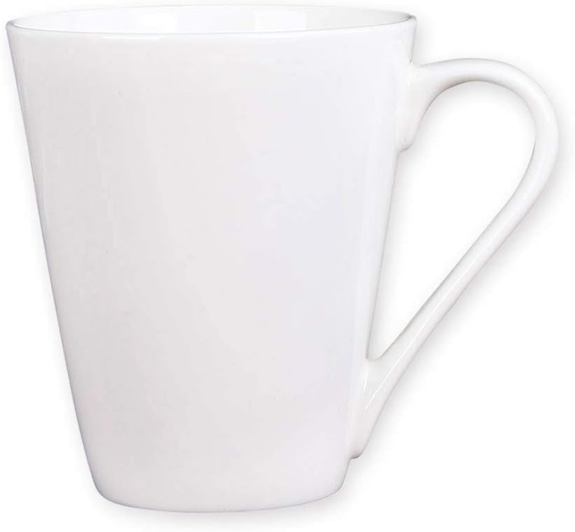 Coffee Mug Simple Pure White Large Ceramic Coffee Milk Cup Porcelain Mugs (white, 1)