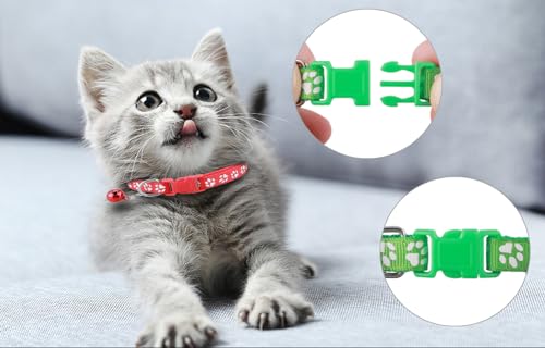 Collares reflectantes para gatos Deetenks pack de 19 piezas con cascabel ajustables 7