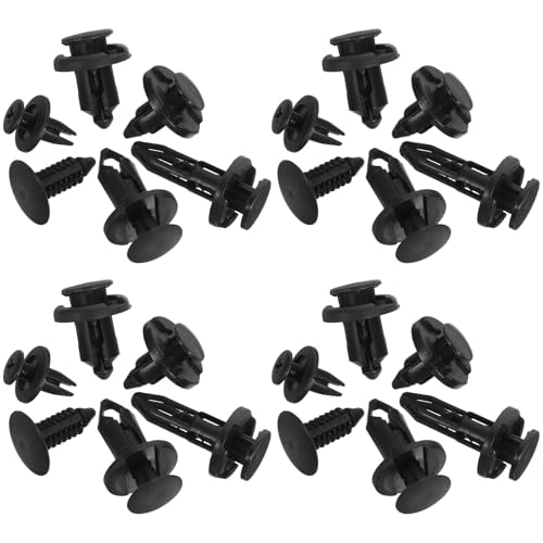 Clips de carrocería de nylon negro para reparar guardabarros y capós de coche (200 uds)
