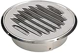 KOTARBAU® Lüftungsgitter 100mm Edelstahl Rund Abluftgitter Verschrauben Flansch Insektschutzgitter Belüftungsgitter Entlüftungsgitter Lamellengitter