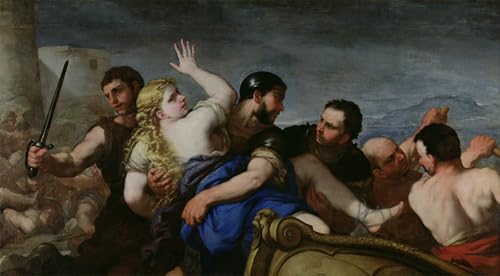 Prints Toile Le Viol d'Hélène Peinture Abstraite Résolvant les Murs Vides