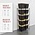 Bin Storage Rack for 12 Gallon Storage Totes – includes 10 Bins - Holiday Decoration Organization, Declutter, NSF Certified, Heavy Duty, Garage, Workspace, Metal, Steel, 21.5"x34.25"x68" (Black)