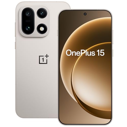 OnePlus 15 Smartphone mit Tri-Chip-AI, Snapdragon 8 Elite Gen5, 6,78' 165Hz Display, 7300 mAh Akku, Dreifach-50MP-kamera, 16GB RAM+512GB Speicher, Sandsturm – 3 Jahre erweiterte Garantie