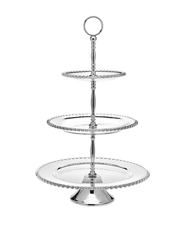 Godinger 3-Tier Chesterfield Server, Clear