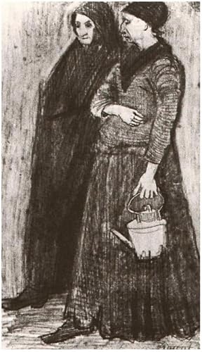 Tableaux muraux Van Gogh Sien enceinte marchant pour une ambiance de salon élégante