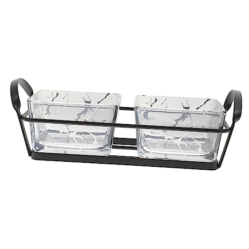 BEBEMOKO 1 juego de platos de frutas secas, plato de aperitivos, platos de frutas, platos blancos para servir, cuencos, bandejas de aperitivos, chips de rejilla y plato de servir de salsa, bandeja de