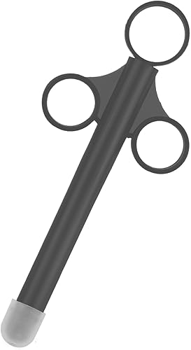 Jeringas aplicadoras de lubricante, tirador de tubo lubricante con tapa redondeada lisa para hombres, mujeres y parejas, reutilizables, fáciles de