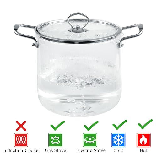 Glass-Cooking-Pot-Sauce-Pan-with-Lid-Cover-5L-53-Quartz-Heat-Resistant-Simmer-Pot-for-Stove-Potpourri-Pasta-Soup-Salad-Clear-Glass-Pots-for-Cooking-Stock-Pot-Borosilicate-Glass-Cookware