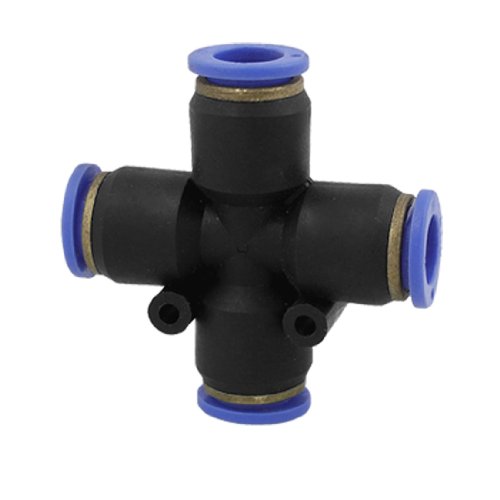 Ruilogod Conector rápido del tubo neumático en forma de de 12 mm de 4 mm