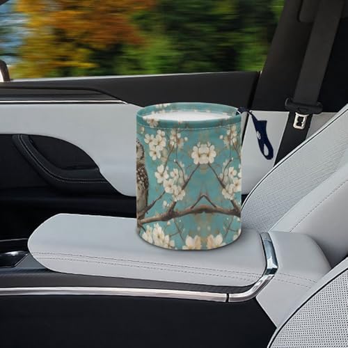 Image of Owl Floral Car Trash Can Garbage Bin Universal Hanging Cars Garbage Can Cars Interior Accessories Fit Most Vehicle SUV Truck