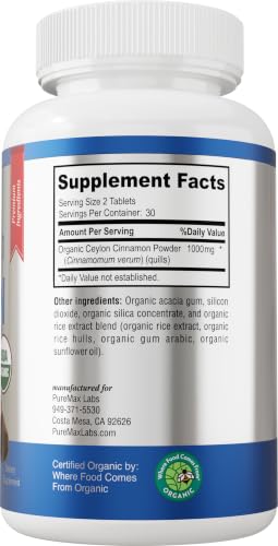 YUMMYVITE Organic Ceylon Cinnamon Tablets