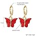 Butterfly Earrings Tiny Hoop Earrings Colorful Acrylic Butterfly Earrings For Women(6 set)