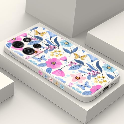Coque Motorola Moto G 5G 2025 fleur de riz blanc étui silicone
