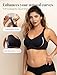 COMFELIE Wireless Bra for Women Seamless Support Bralette, Comfort Lightly Lined Born for Her Ultra-Fit T-Shirt Bra EB061 Black
