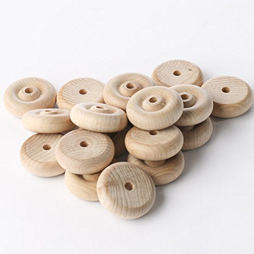 Unfinished Wood Wheels By Factory Direct Craft - Pack Of 54 Mini Wooden Wheels For Crafts Toys Cars Trains (Size: 1-1/2 Inch Diameter) #TOP15