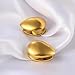 Casvort 2 PCS Hypoallergenic 316 Surgical Stainless Steel Gold Elegant Teardrop Ear Tunnels and Plugs 5/8 Fashionable Ear Gauges 16mm Earrings Women Piercing Jewelry