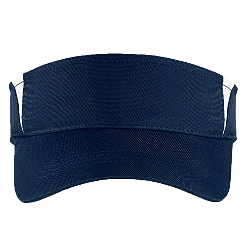Custom Visor Hat Embroider Your Own Text Customized Adjustable Fit Men Women Visor Cap (Navywhite) #TOP1
