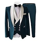 Perfekte Kollokation: Sie können nie falsch mit einem weißen Hemd für jeden Anlass machen, wenn Sie diesen Slim-Fit Anzug mit einer weißen oder schwarzen Krawatte und einem Paar khaki9/schwarzen Lederschuhe kombinieren. Im Winter oder Herbst kann es draußen mit einem Mantel oder Trenchcoat getragen werden.