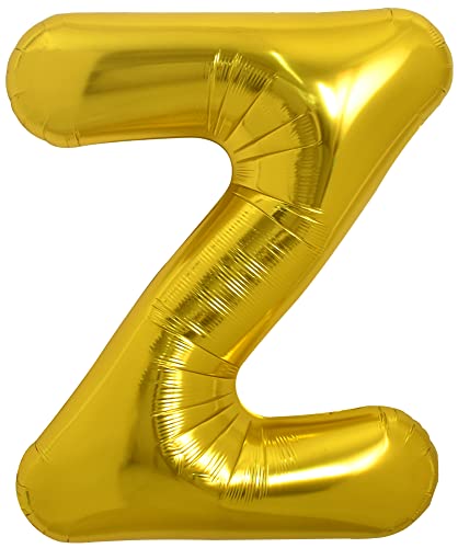 Image of TONIFUL 40 Inch Large Gold Letter Z Balloons, Helium-Filled Foil Mylar Big Balloons for 2026 New Year Eve Graduation Wedding Baby Shower Birthday Party Anniversary Decorations