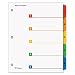 Cardinal 60518 Traditional OneStep Index System, 5-Tab, 1-5, Letter, Multicolor, 5/Set