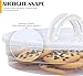 Mission Gallery 2 Pack Plastic Pie Carrier with Lid and Handles - Airtight Cover, BPA Free Container for Pies and Pastry Products - Round Keeper Keeps Cookies, Muffins, Cupcakes, Bakery Fresh