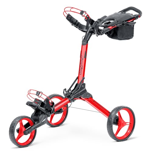 Image of Bag Boy Nitron Golf Push Cart, Red /Black