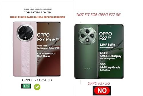 Image of COVERBLACK Soft Rubber Back Cover Compatible Model for Oppo F27Pro Plus - Transparent