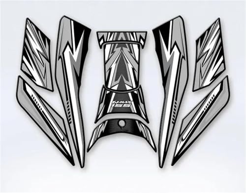 Tapa depósito Yamaha NMAX155 pegatina protectora resina espina de pescado color 2