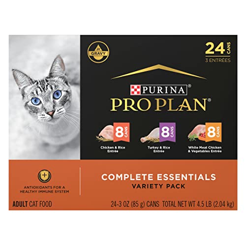 Purina Pro Plan 24 Count Wet Cat Adult Chicken & Turkey Entrees Variety Pack, 3 oz by Pro Plan - Used condition - CA$50.34