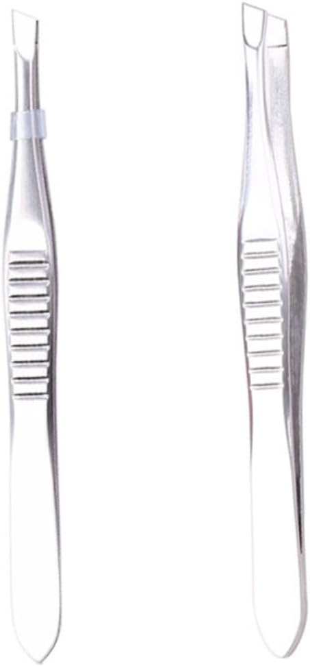 2pcs Eyebrow Tweezers Clip Hair Removal Tweezers for Eyebrows Precision Makeup Tool Clamp Easy to Clean Random Color