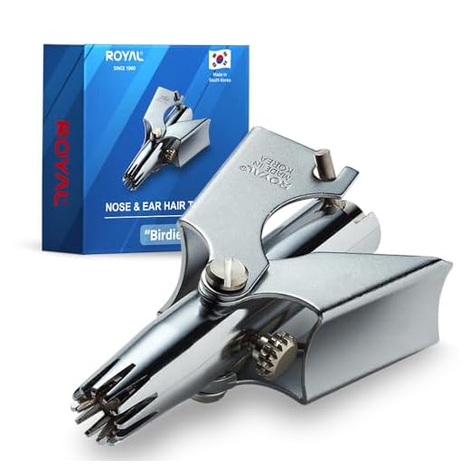 [Feito na Coreia] Aparador de pelos de nariz ROYAL para homens "Birdie", manual, sem bateria, à prova d'água, indolor com doze lâminas de dois gumes, mecanismo patenteado ET-4