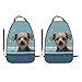 GTKSYNVE Funny Dog in Bathtub Kick Mats with Organizer - 2 Pack Back Seat Protector for Car, SUV, Minivan or Truck, Extra Large Car Seat Cover for Backseat, Waterproof Dirt & Mud Protection