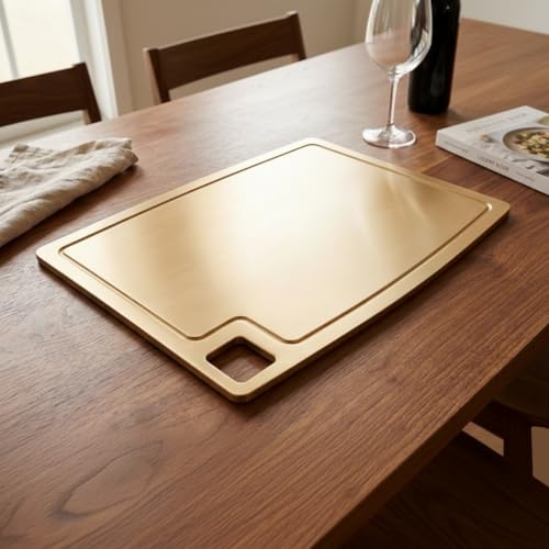 Image of Chopping Board, HPL Cutting Board with Built-in Groove, Anti-Bacterial & Water Resistant, Scratch Resistant for Kitchen Use, 26 x 38 cm