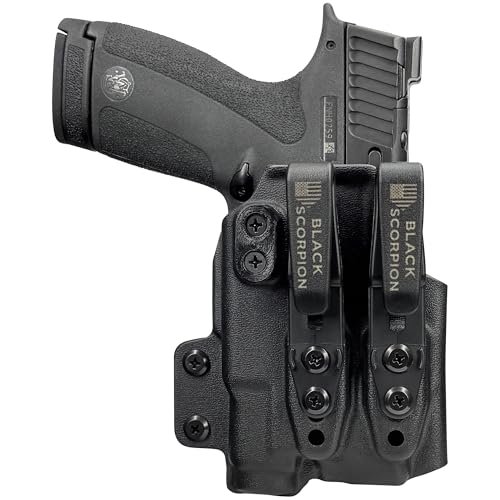 Black Scorpion Outdoor Gear AIWB Dual Clip X Holster fits SW MP Shield X w/TLR-7 Sub (Right-Hand Draw Black)