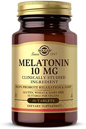 Solgar โ Melatonin 10 mg, 60 Tablets โ Supports Relaxation and Sound Sleep