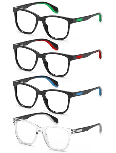 Lunettes de lecture homme anti lumiere bleue branches a ressort lot de 4