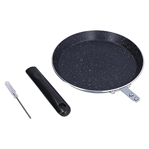 KTM Healthcare® Frying Pan, Pancake Pan Safe Nonstick 8in with Handle for Electric Stove for Induction Cooker for Restaurant(Black)